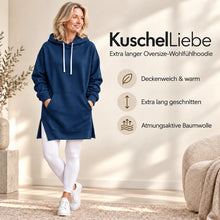 Lade das Bild in den Galerie-Viewer, KuschelLiebe – extra langer Oversize-Wohlfühlhoodie | deckenweich, warm & vorteilhaft geschnitten