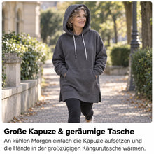 Lade das Bild in den Galerie-Viewer, KuschelLiebe – extra langer Oversize-Wohlfühlhoodie | deckenweich, warm & vorteilhaft geschnitten
