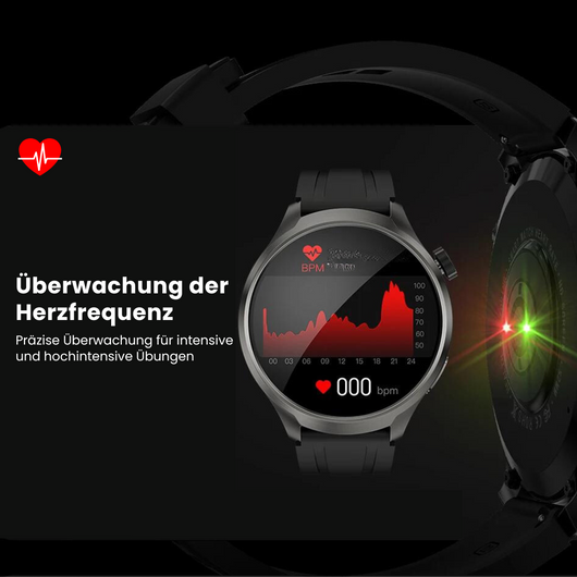 VitalSense Pro X - Gesundheits-Smartwatch mit Lederarmband (2026)