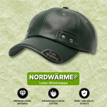 Lade das Bild in den Galerie-Viewer, Nordwärme® Leder-Winterkappe mit Fleece-Futter
