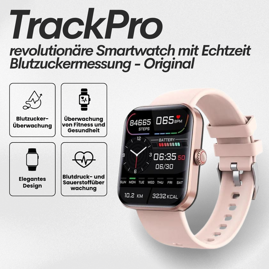 TrackPro - Gesundheitsuhr mit zertifizierter Blutzuckermessung (2026) - Original