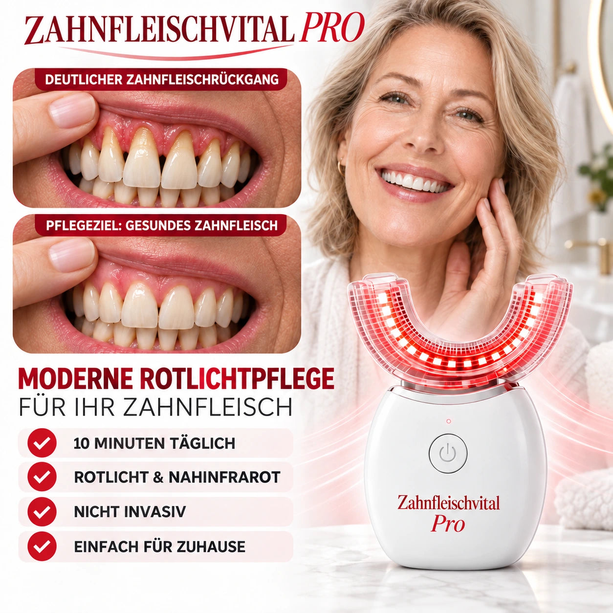 Zahnfleischvital Pro - Zahnfleisch wieder aufbauen in nur 10 Minuten pro Tag