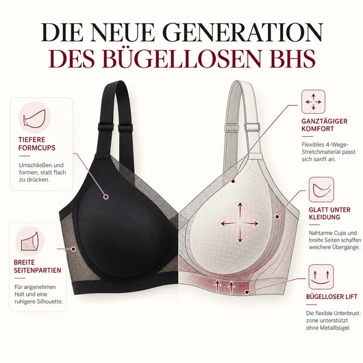 WohlForm - Der bügellose 4-Zonen-Push Up-BH