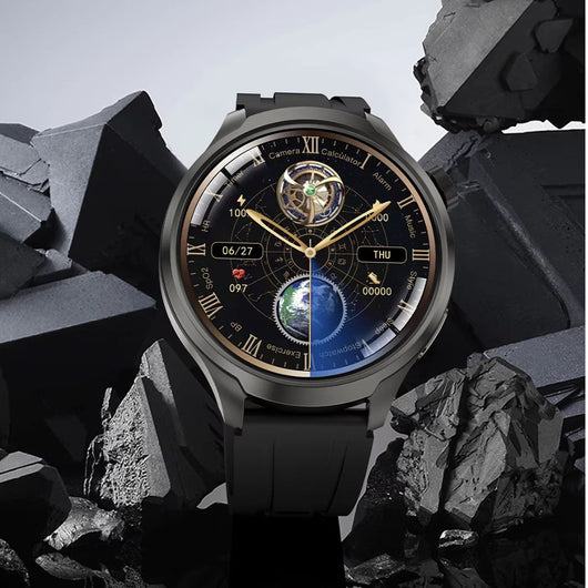 VitalSense Pro X - Gesundheits-Smartwatch mit Lederarmband (2026)