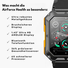 Lade das Bild in den Galerie-Viewer, AirForce Health K52 - die unzerstörbare Smartwatch mit Echtzeit Herzfrequenzmesser, Blutdruck-/Sauerstoff-Tracker
