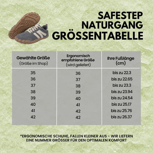 SafeStep NaturGang – Ergonomischer, wasserdichter & rutschfester Barfußschuh für natürliche Bewegung