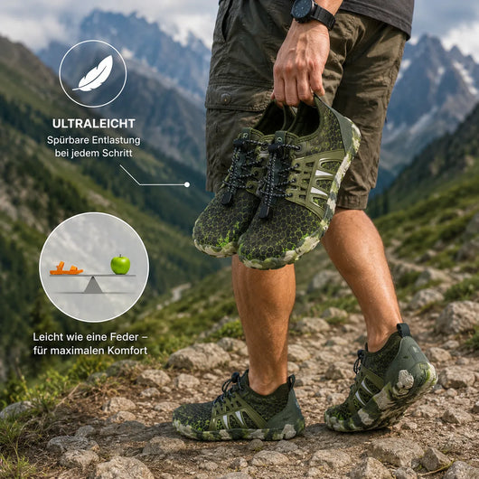 Trek – wasserdichter Outdoor-Barfußschuh | Rutschfest & Schmerzlindernd