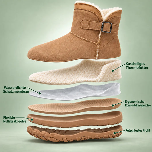 ThermoHug – Ergonomische, wasserdicht & rutschfest Barfuß-Winterstiefel