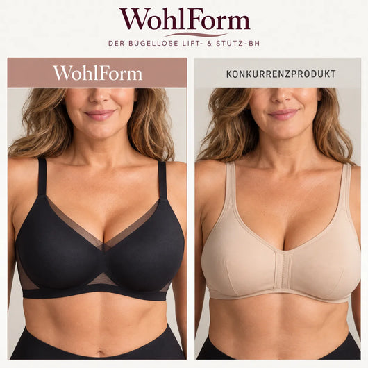 WohlForm - Der bügellose 4-Zonen-Push Up-BH