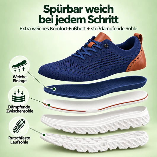 FeelFree Gentleman – orthopädischer Herren-Komfortschuh | federleicht, dämpfend & einfach anzuziehen